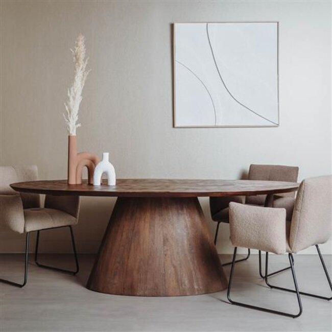 Tower Living Eettafel Premana ovaal - 260x120 – bruin