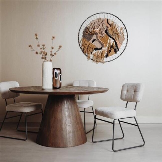 Tower Living Eettafel Premana rond - 150x150 – bruin