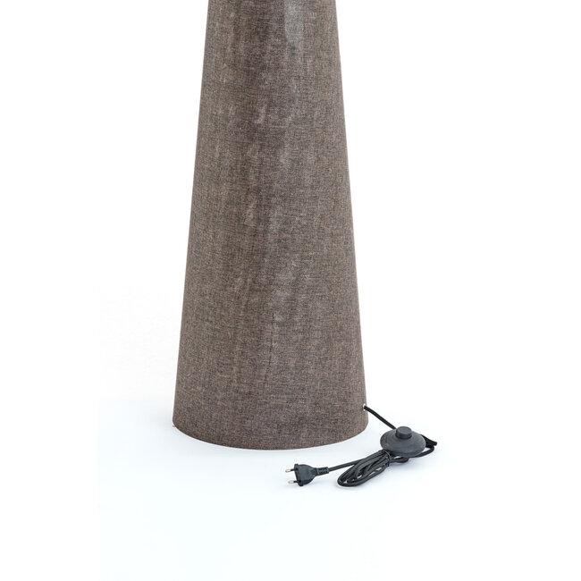 Light en Living Vloerlamp Ø38x180 cm MICKY linnen  bruin