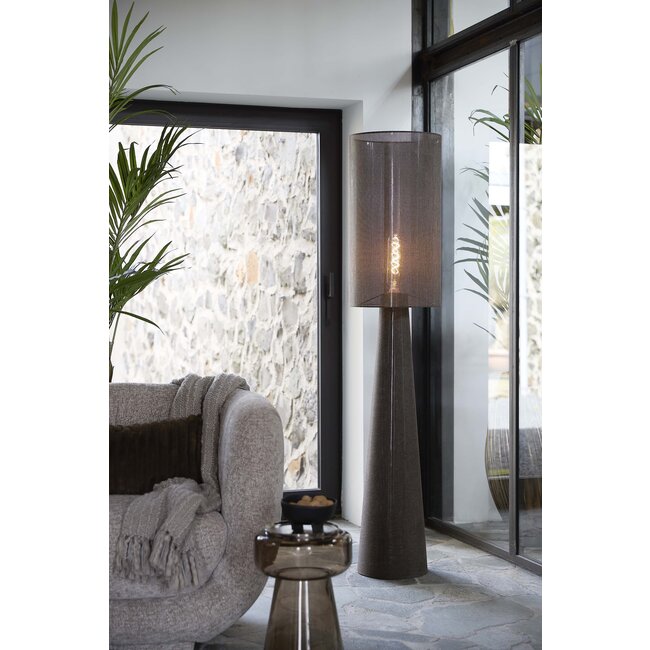 Light en Living Vloerlamp Ø38x180 cm MICKY linnen  bruin