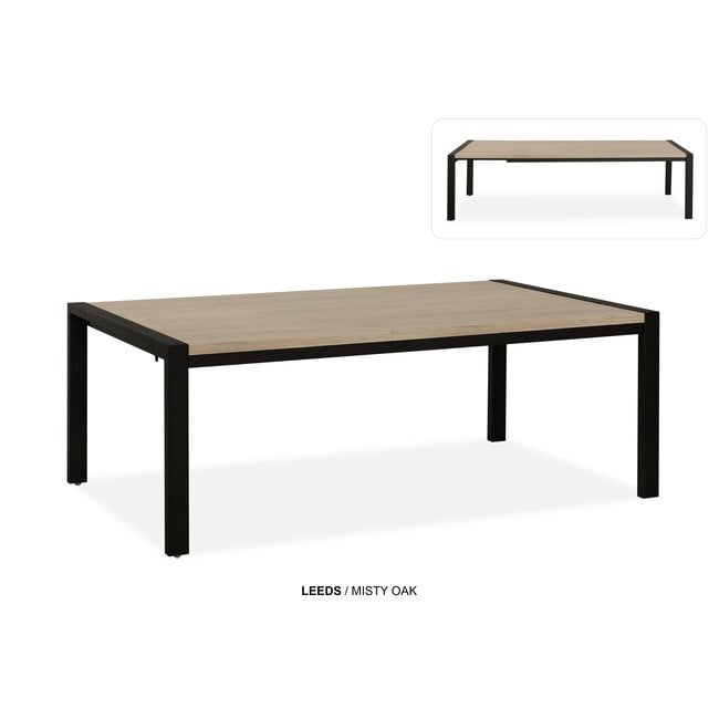 WoonMax Eettafel Lamulux Leeds uitschuifbaar Natur - Showroommodel