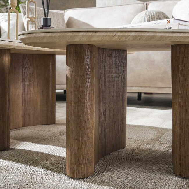 WoonStijl Salontafel set van 2 organic ceramic