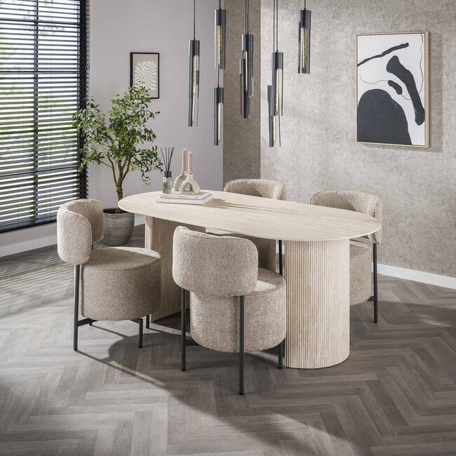 WoonStijl Eetkamertafel 180 arch ceramic