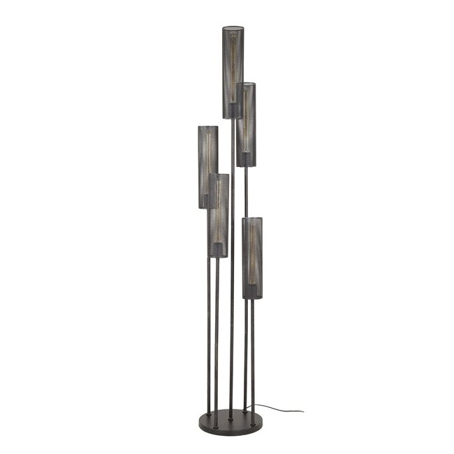 WoonStijl Vloerlamp 5L getrapt tube mesh