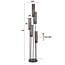 WoonStijl Vloerlamp 5L getrapt tube mesh