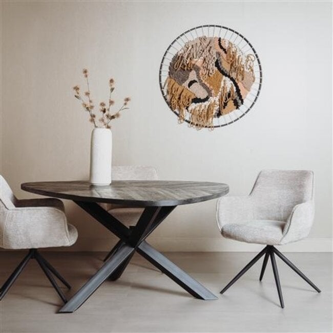 Tower Living Eettafel Trivero 150x150 Mango zwart