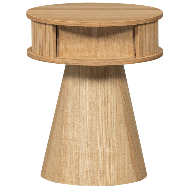 Woood Karri nachtkastje rond hout naturel