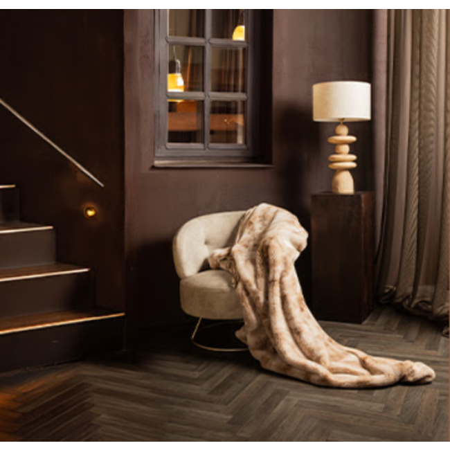 PTMD Fauteuil Carice Beige met gouden onderstel