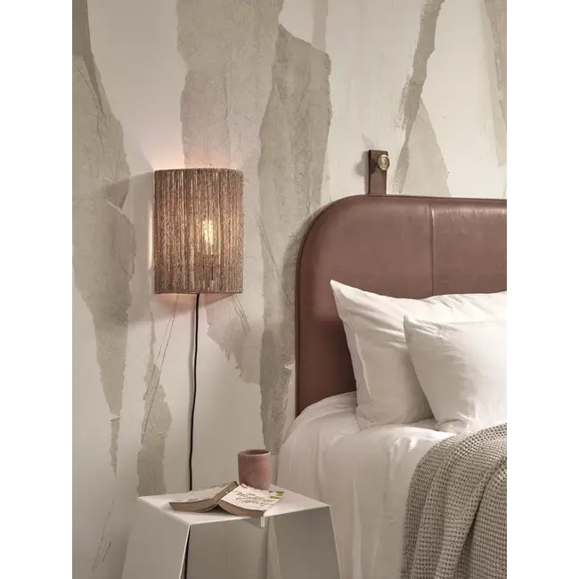 Good&Mojo Wandlamp Iguazu halfrond 22cm naturel