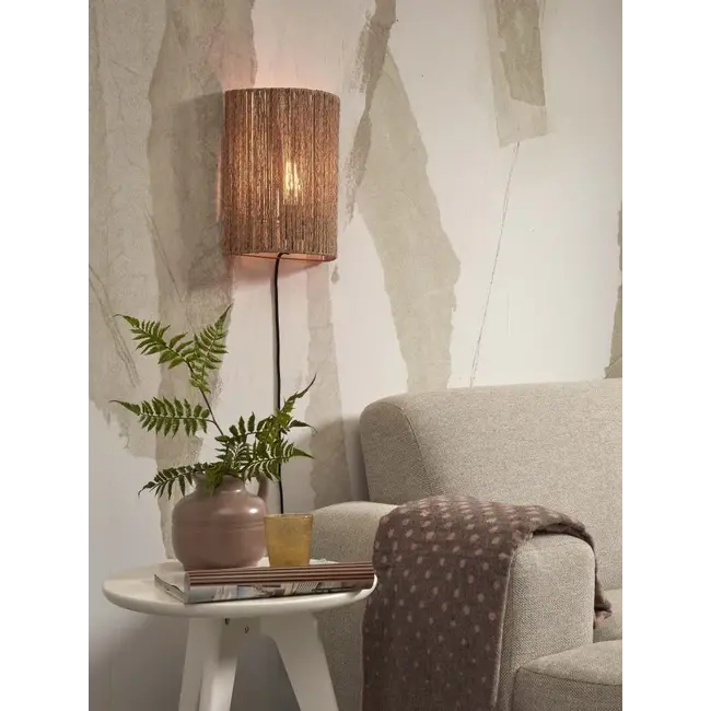 Good&Mojo Wandlamp Iguazu halfrond 22cm naturel