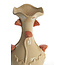 Light en Living Vaas deco Ø24x40 cm ODALI keramiek  crème+oranje