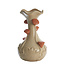 Light en Living Vaas deco Ø24x40 cm ODALI keramiek  crème+oranje