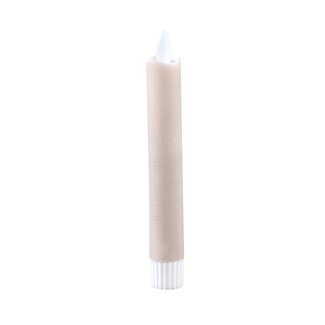 PTMD LED Dinerkaars rustiek beige beweegbare vlam 2 stuks - kort model