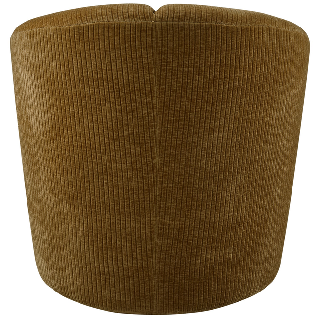 Woood Mojo draaifauteuil geweven ribstof honinggeel