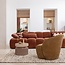 Woood Mojo draaifauteuil geweven ribstof honinggeel