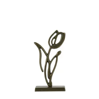 Light en Living Ornament op voet 17x6x35 cm TULIPANU antiek brons