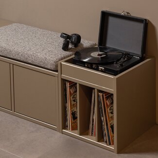 Woood TURNER platenkast grenen mud [fsc]