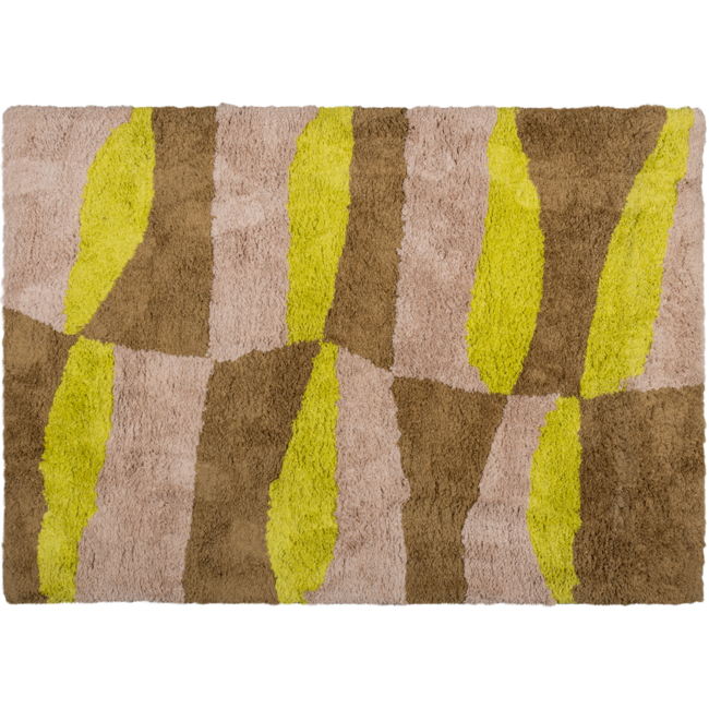 Woood MUSA vloerkleed grafisch dessin naturel/geel 170x240CM