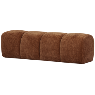Woood MOJO eetbankje 164CM geweven ribstof roestbruin