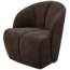 Woood MOJO draaifauteuil geweven ribstof bruin
