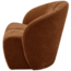 Woood MOJO draaifauteuil geweven ribstof roestbruin