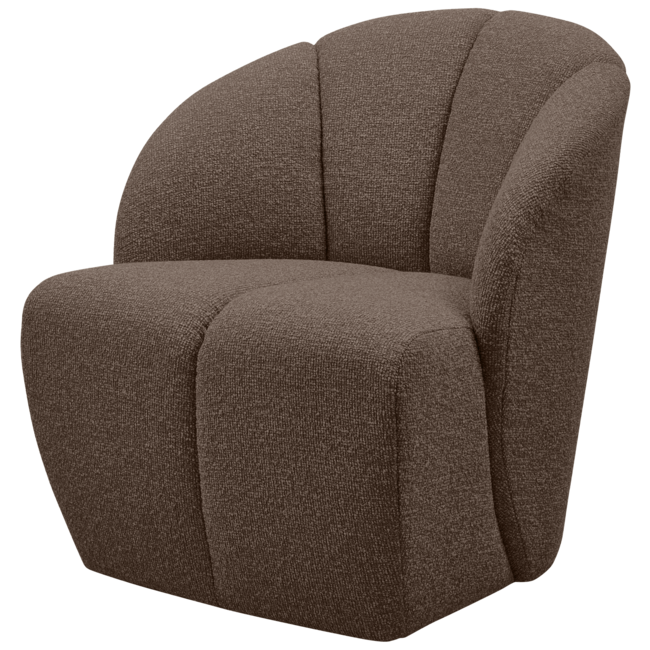 Woood MOJO draaifauteuil boucle bruin melange