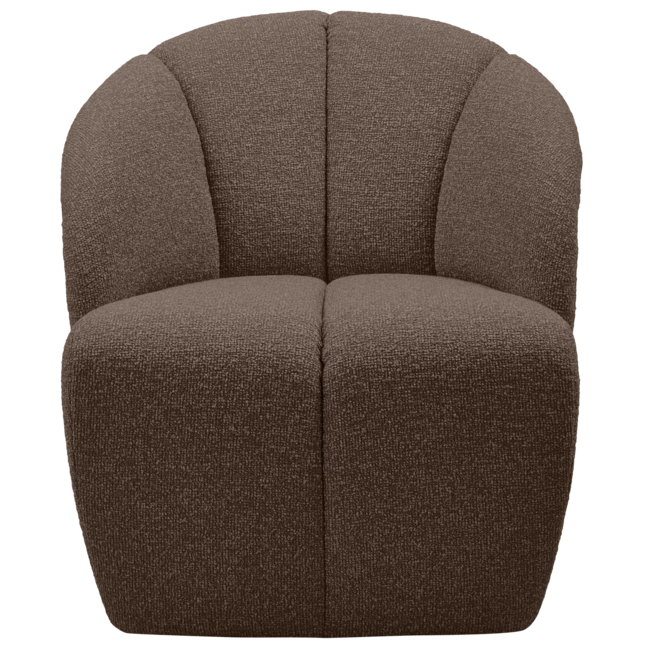Woood MOJO draaifauteuil boucle bruin melange
