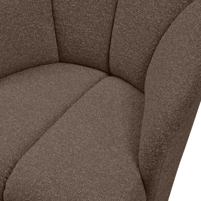 Woood MOJO draaifauteuil boucle bruin melange