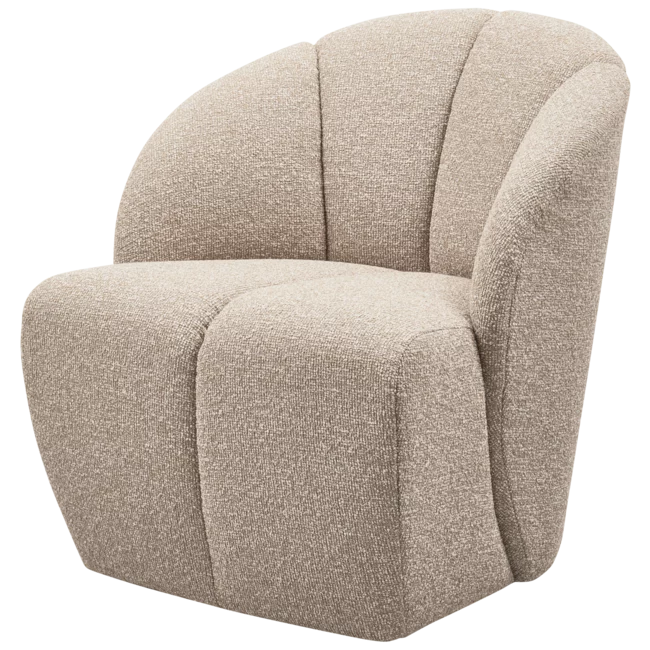 Woood MOJO draaifauteuil boucle beige melange
