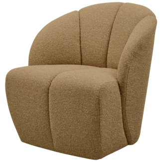 Woood MOJO draaifauteuil boucle geel/bruin melange