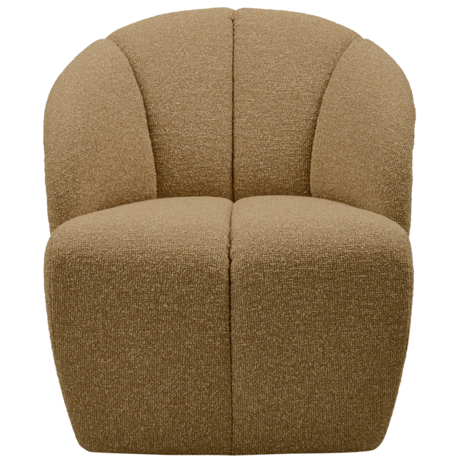 Woood MOJO draaifauteuil boucle geel/bruin melange