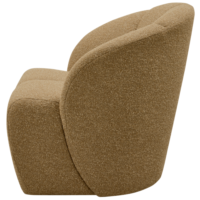 Woood MOJO draaifauteuil boucle geel/bruin melange