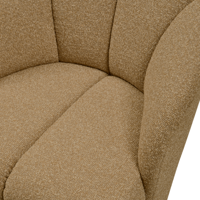 Woood MOJO draaifauteuil boucle geel/bruin melange