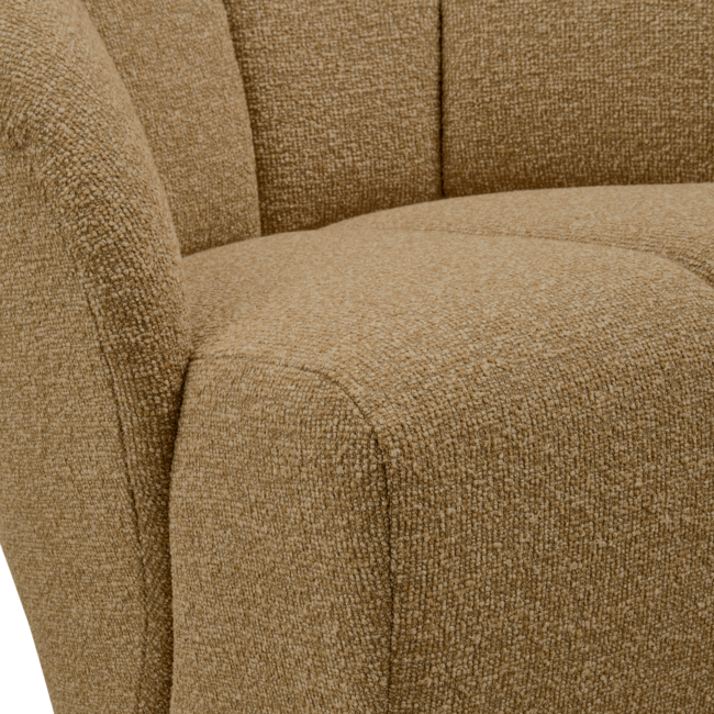 Woood MOJO draaifauteuil boucle geel/bruin melange