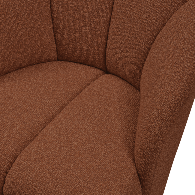 Woood MOJO draaifauteuil boucle roestbruin melange