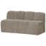 Woood MOJO eetbankje 164CM met rugleuning ribstof donker zand