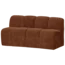 Woood MOJO eetbankje 164CM met rugleuning ribstof roestbruin