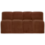 Woood MOJO eetbankje 164CM met rugleuning ribstof roestbruin