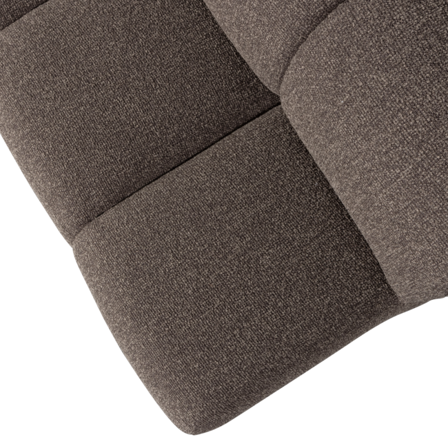 Woood MOJO eetbankje 164CM met rugleuning boucle bruin melange