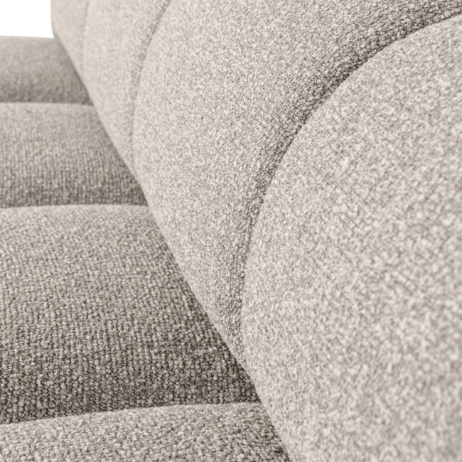 Woood MOJO eetbankje 164CM met rugleuning boucle beige melange