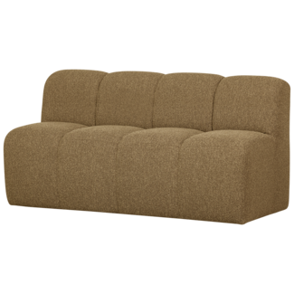 Woood MOJO eetbankje 164CM met rugleuning boucle geel/bruin