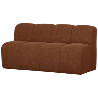 Woood MOJO eetbankje 164CM met rugleuning boucle roestbruin