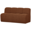 Woood MOJO eetbankje 164CM met rugleuning boucle roestbruin