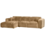 Woood CLOUD chaise longue links geweven chenille honinggeel