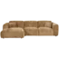 Woood CLOUD chaise longue links geweven chenille honinggeel