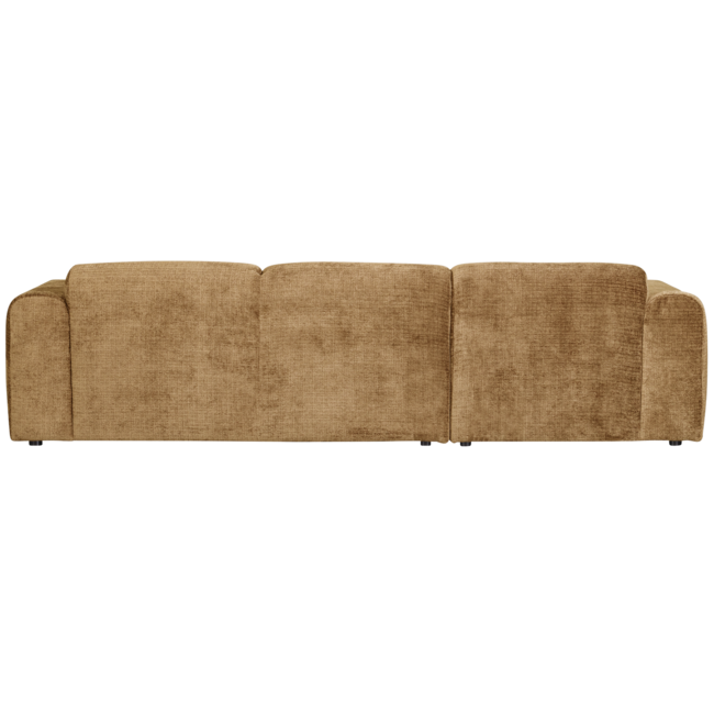 Woood CLOUD chaise longue links geweven chenille honinggeel