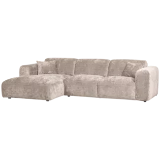 Woood CLOUD chaise longue links geweven chenille naturel