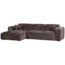 Woood CLOUD chaise longue links geweven chenille warm bruin