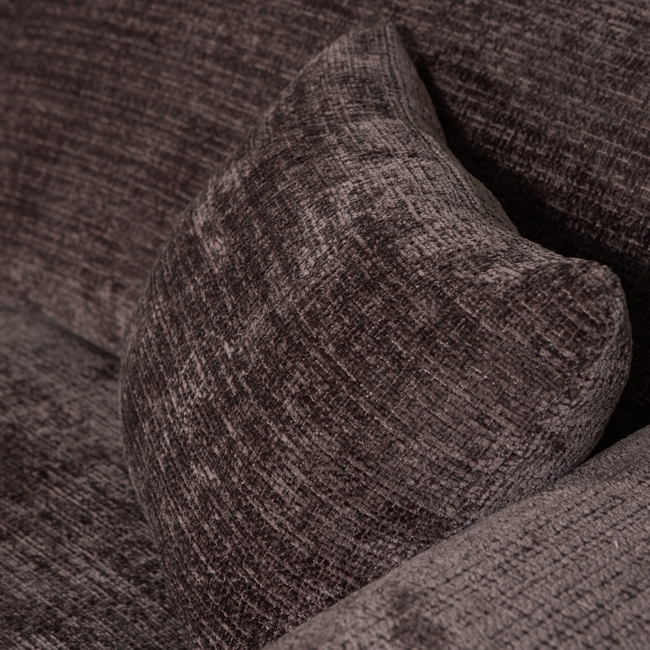 Woood CLOUD chaise longue links geweven chenille warm bruin