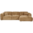 Woood CLOUD chaise longue rechts geweven chenille honinggeel